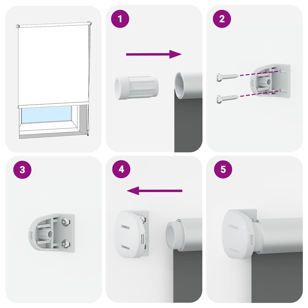 vidaXL Ρολέρ Μπλακάουτ γκρί 55x175 cm Πλάτος υφάσματος 50,7 cm