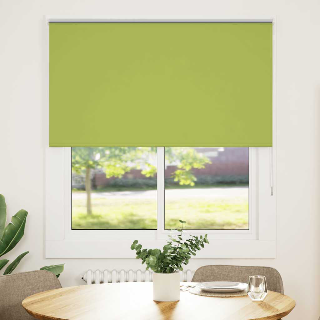 vidaXL Ρολέρ Μπλακάουτ φύλλα πράσινα 125x150 cm Πλάτος υφάσματος