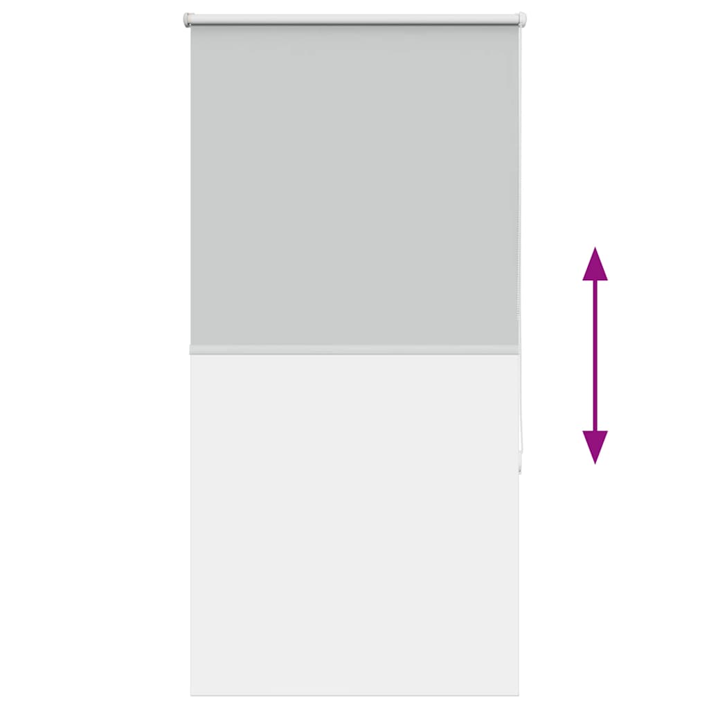 vidaXL Ρολέρ Μπλακάουτ ανοιχτό γκρι 80x130 cm Πλάτος υφάσματος 75,7cm