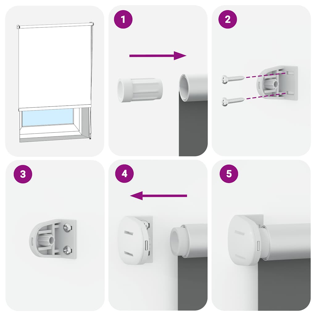 vidaXL Roller Blind Blackout ανοιχτό γκρι 45x150 cm Πλάτος υφάσματος