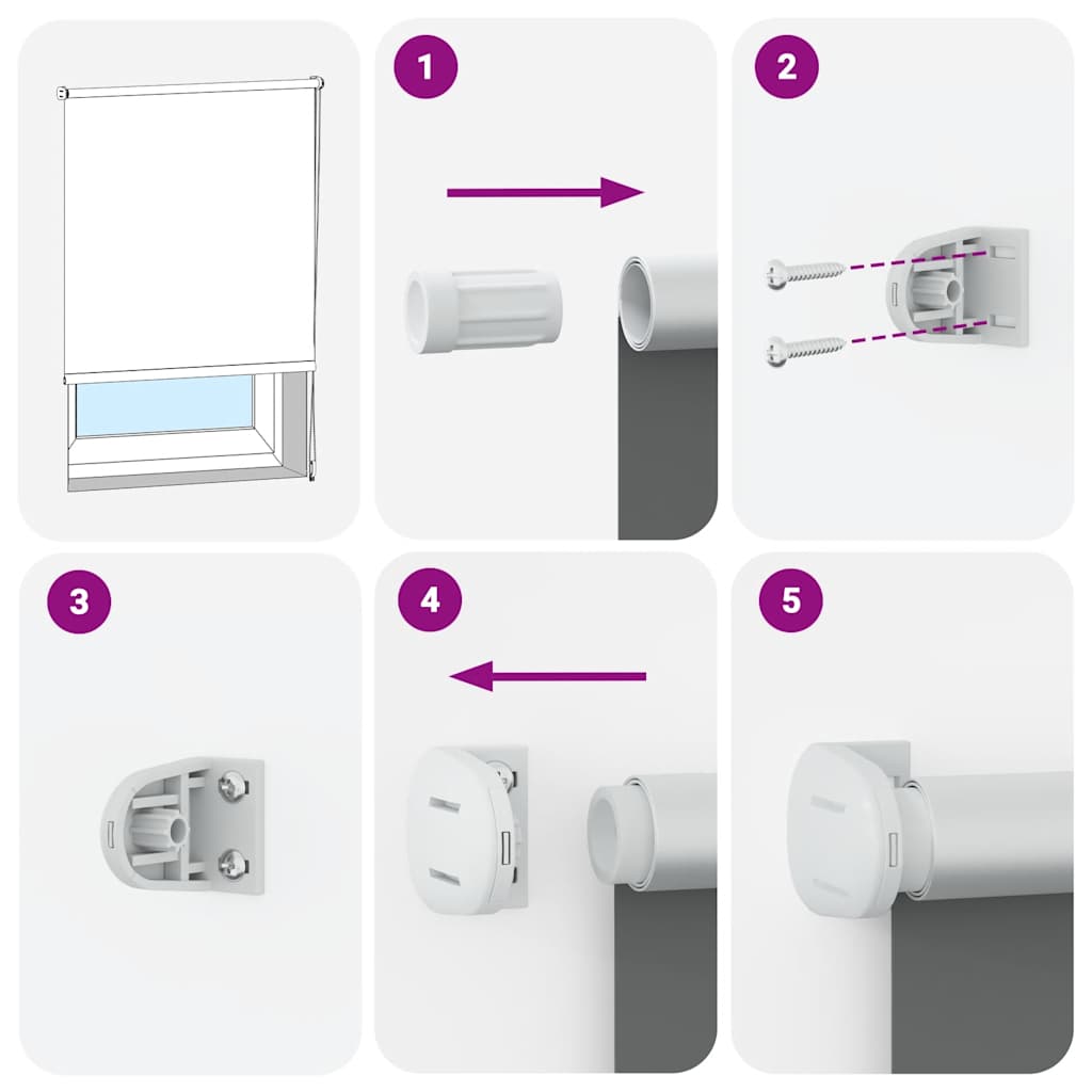 vidaXL Roller Blind Blackout ανοιχτό γκρι 50x210 cm Πλάτος υφάσματος