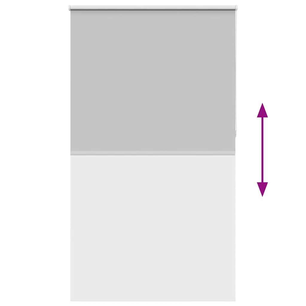 vidaXL Roller Blind Blackout ανοιχτό γκρι 130x230 cm Πλάτος υφάσματος
