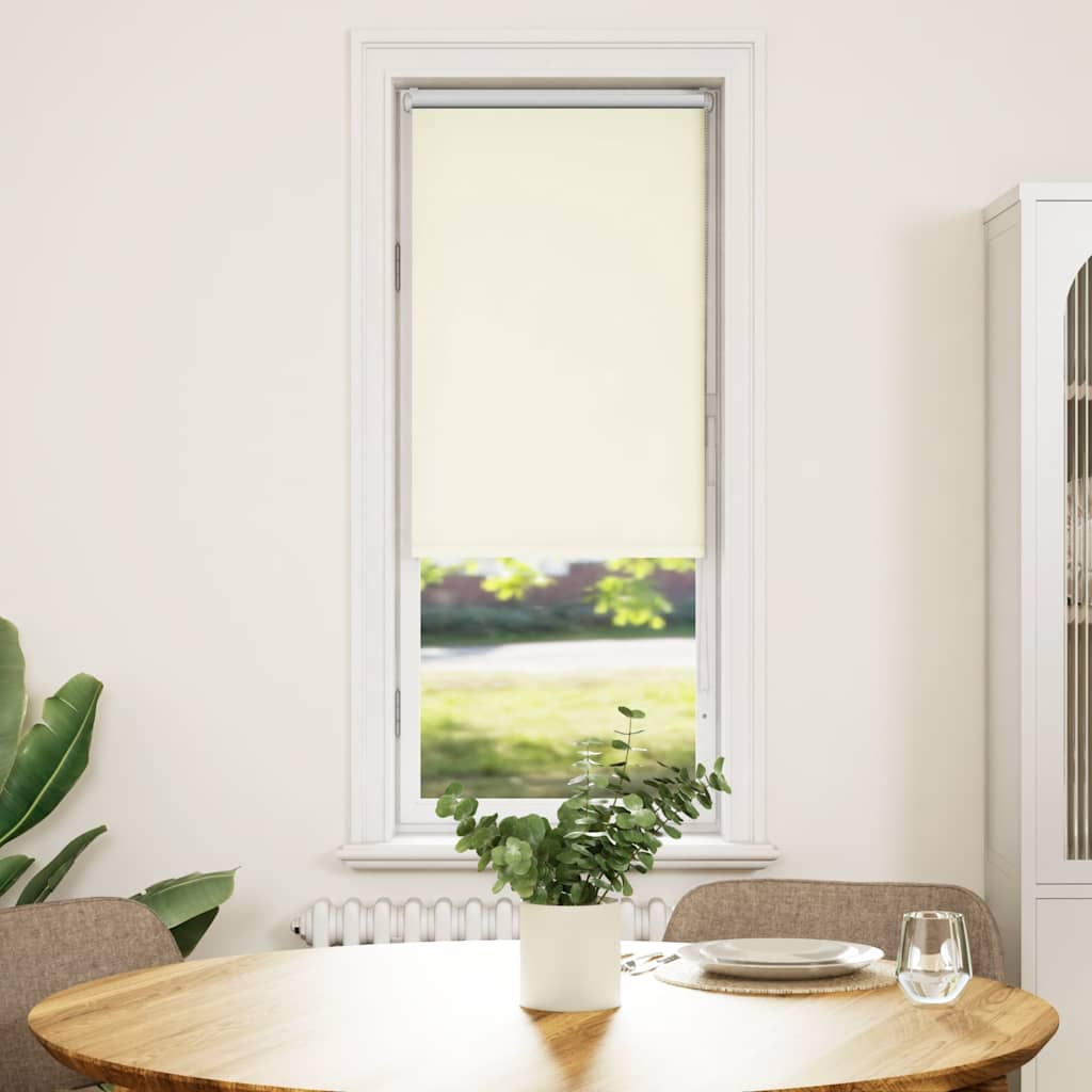 vidaXL Στόρι Ρόλερ Συσκότισης Υπόλευκο 45x130 εκ. Πλάτος Υφάσματος 40,7 εκ. Πολυεστέρας