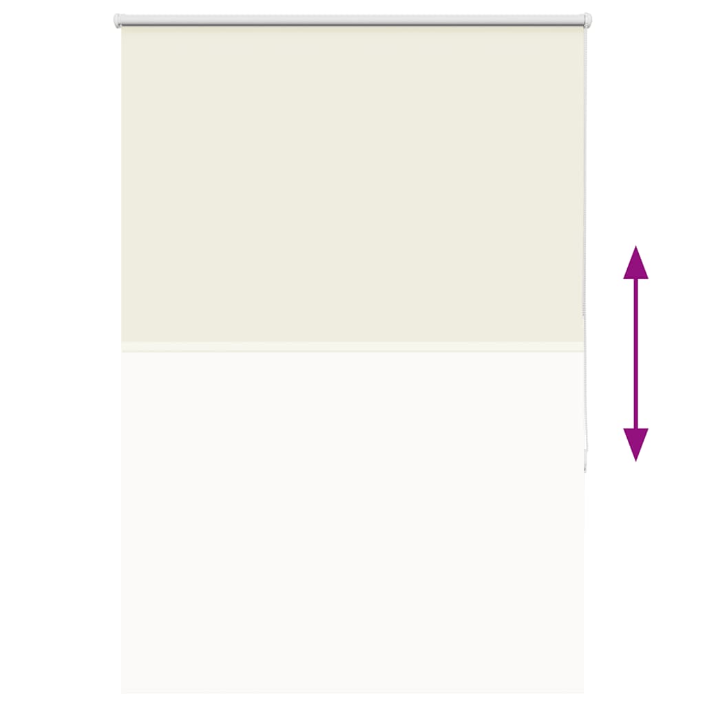 vidaXL Ρολέρ Μπλακάουτ Υπόλευκη 115x130 εκ. Πλάτος υφάσματος 110,7 εκ.