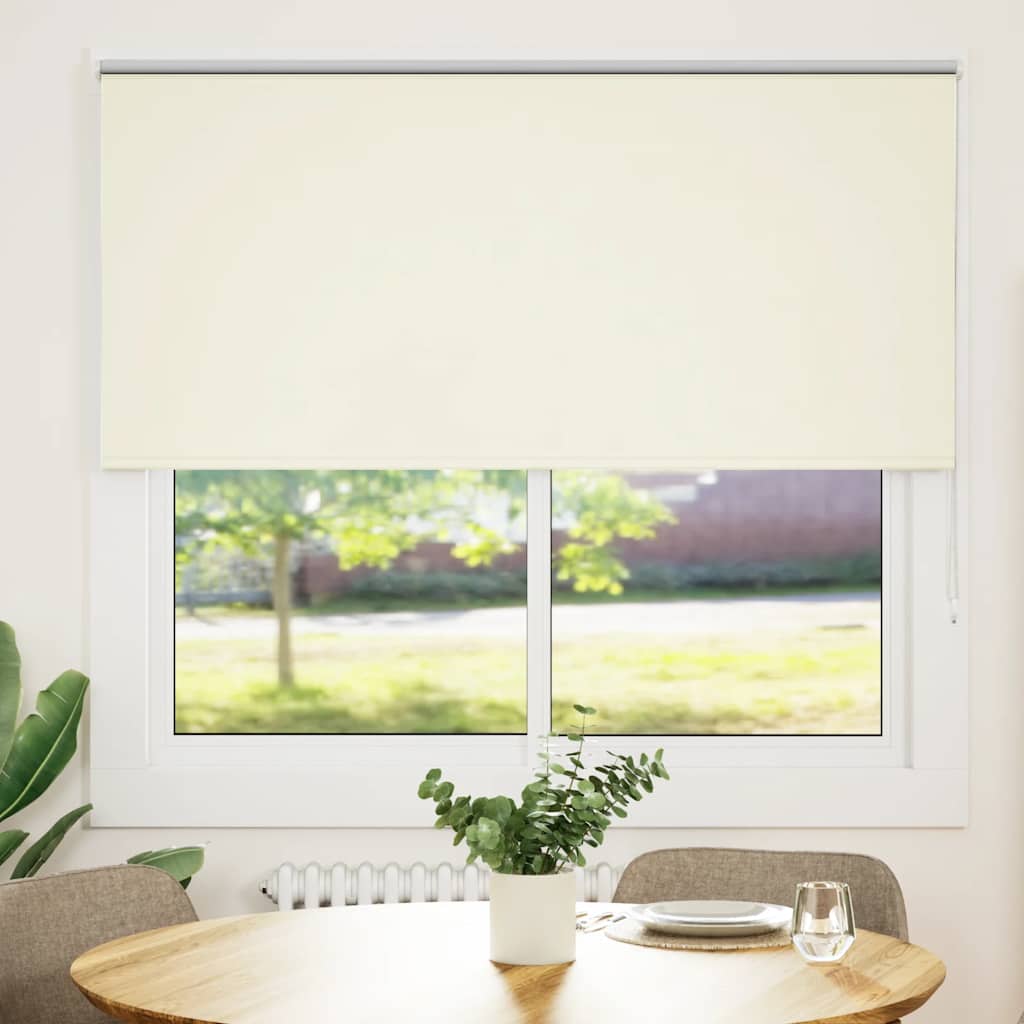 vidaXL Στόρι Ρόλερ Συσκότισης Υπόλευκο 150x175 εκ. Πλάτος Υφάσματος 146,6 εκ. Πολυεστέρας