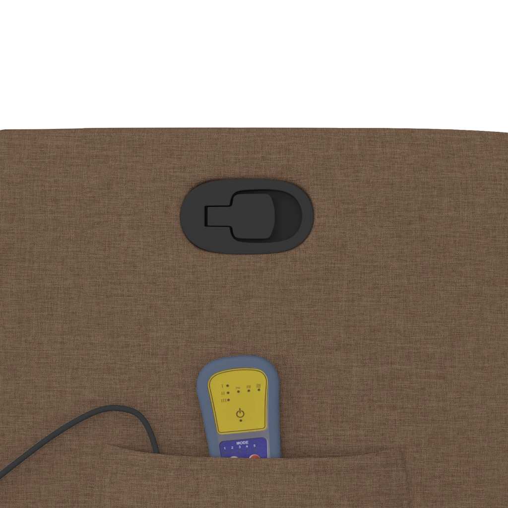 vidaXL Πολυθρόνα Μασάζ Ανακλινόμενη Καφέ Υφασμάτινη