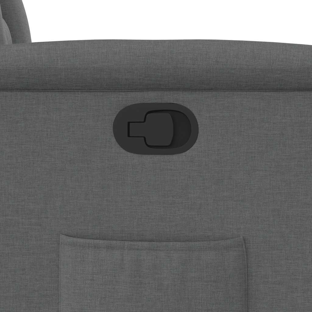 vidaXL Πολυθρόνα με Ανακλινόμενη Πόρτα Σκούρο Γκρι Υφασμάτινη