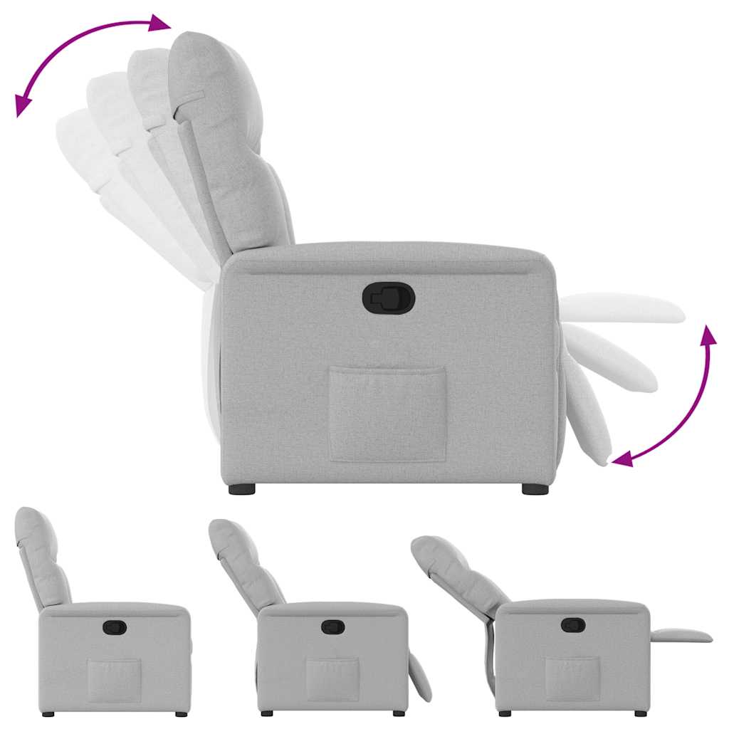 vidaXL Ανακλινόμενη καρέκλα Γκρι σύννεφο Ύφασμα