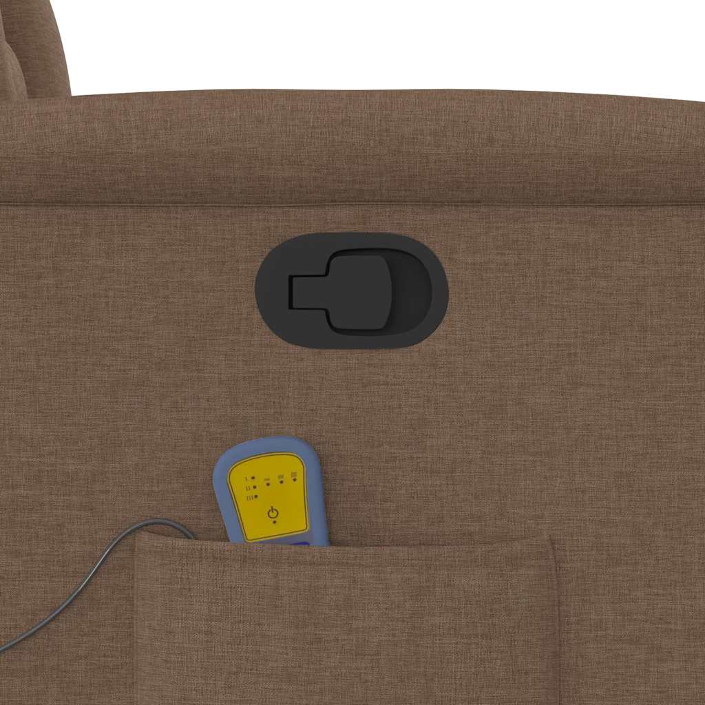 vidaXL Πολυθρόνα Μασάζ Ανακλινόμενη Καφέ Υφασμάτινη