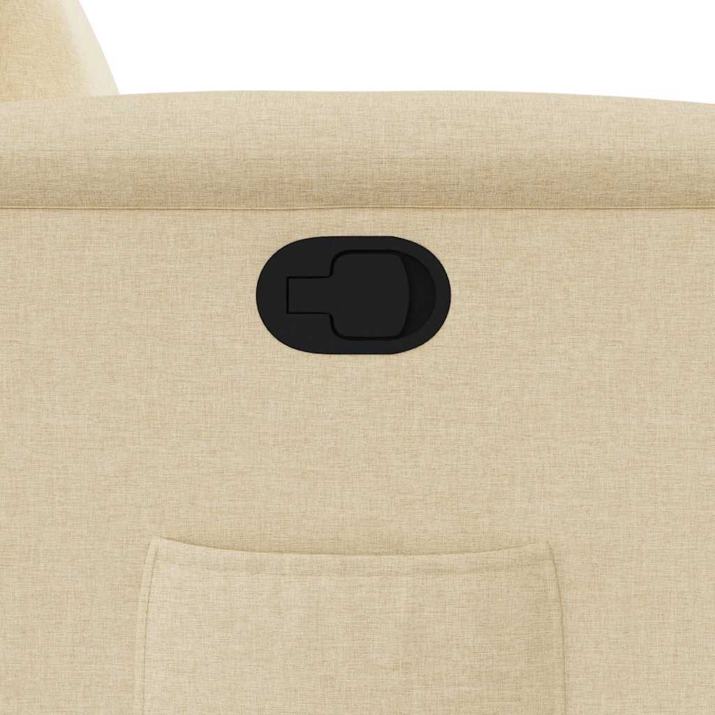 vidaXL Πολυθρόνα Ανακλινόμενη Κρεμ Υφασμάτινη