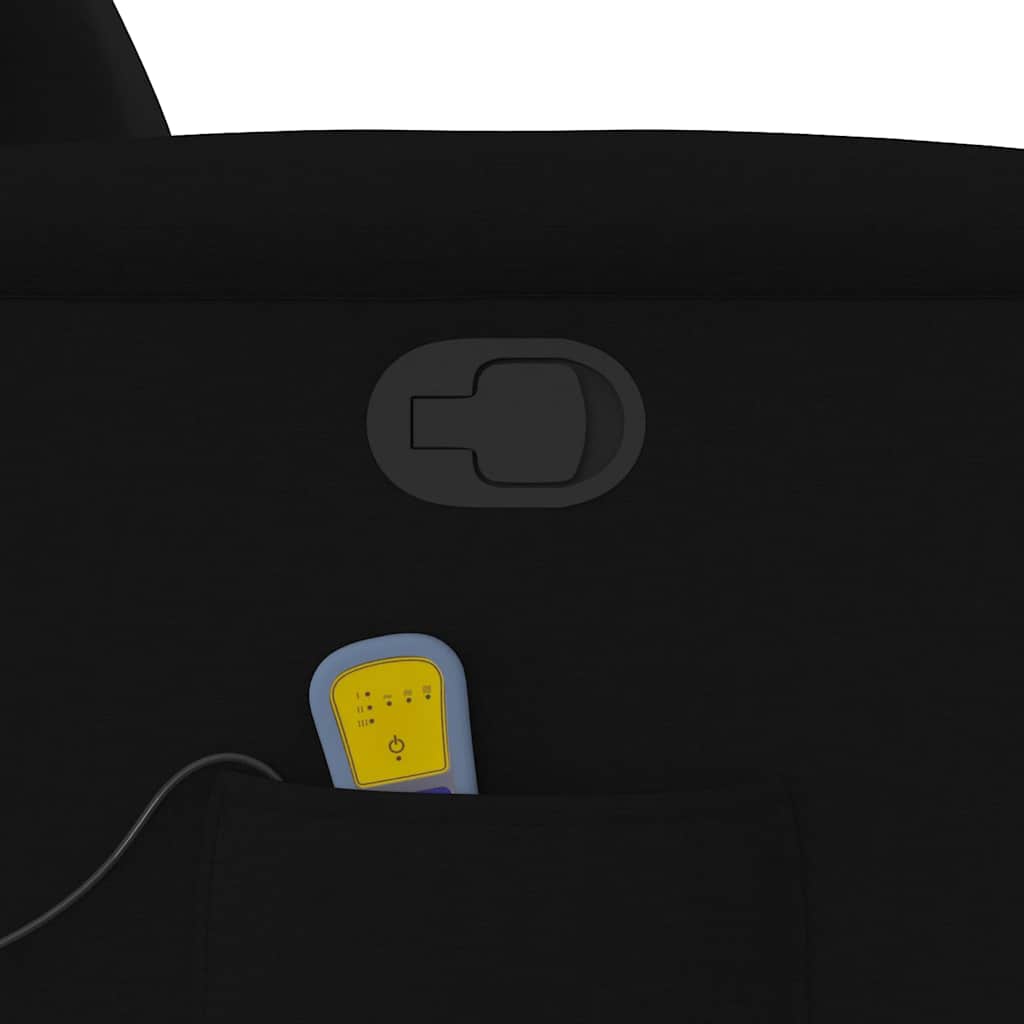 vidaXL Πολυθρόνα Μασάζ Ανακλινόμενη Μαύρη Υφασμάτινη