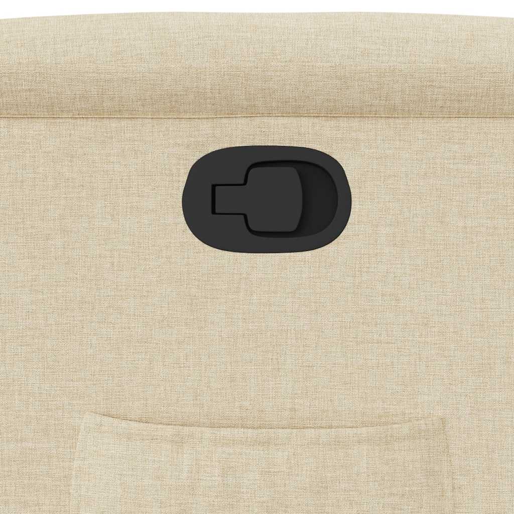 vidaXL Πολυθρόνα Ανακλινόμενη Κρεμ Υφασμάτινη