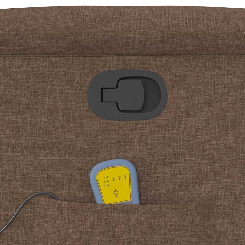 vidaXL Πολυθρόνα Μασάζ Ανακλινόμενη Καφέ Υφασμάτινη