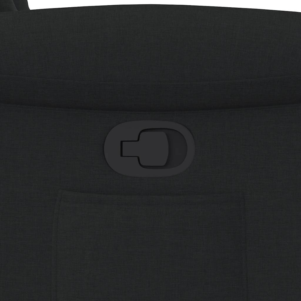 vidaXL Πολυθρόνα Ανακλινόμενη Μαύρη Υφασμάτινη