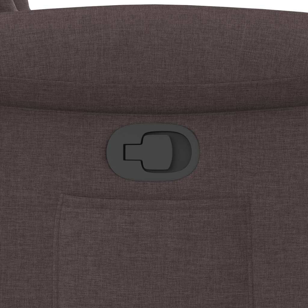 vidaXL Πολυθρόνα Ανακλινόμενη Σκούρο Καφέ Υφασμάτινη