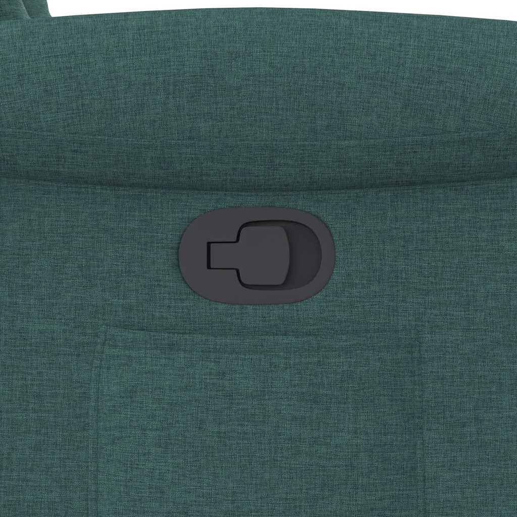 vidaXL Πολυθρόνα Ανακλινόμενη Σκούρο Πράσινο Υφασμάτινη