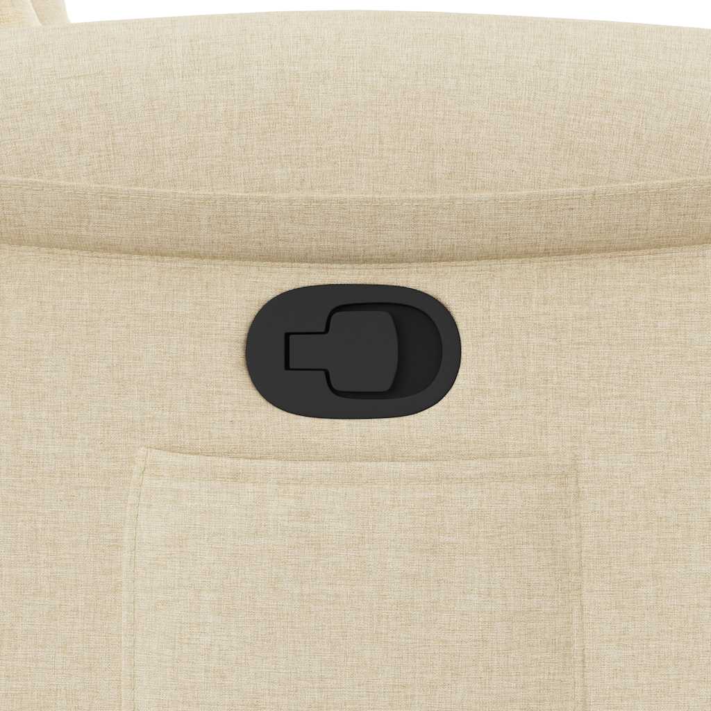 vidaXL Πολυθρόνα Ανακλινόμενη Κρεμ Υφασμάτινη