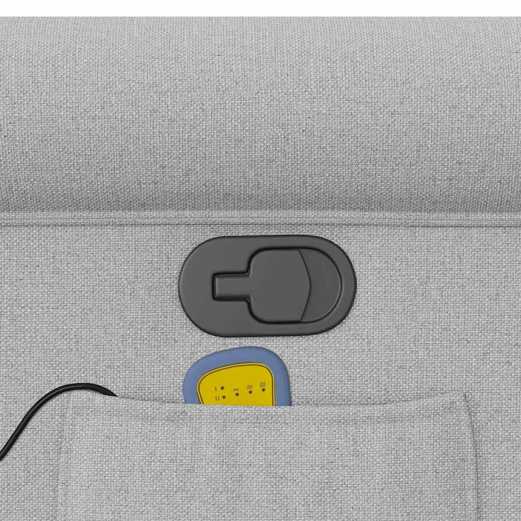 vidaXL καρέκλα ανάκλισης μασάζ Cloud Grey Fabric