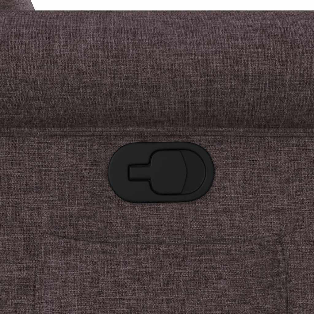 vidaXL Πολυθρόνα Ανακλινόμενη Σκούρο Καφέ Υφασμάτινη