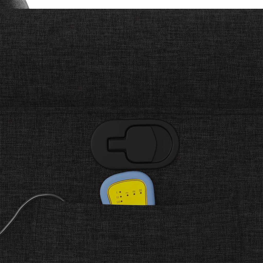 vidaXL Πολυθρόνα Μασάζ Ανακλινόμενη Μαύρη Υφασμάτινη