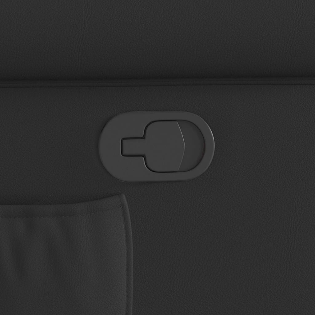 vidaXL Πολυθρόνα Ανακλινόμενη Γυαλιστερή Μαύρη από Συνθετικό Δέρμα