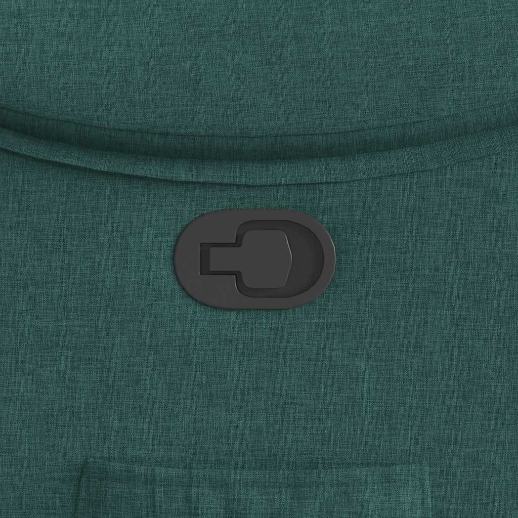 vidaXL Πολυθρόνα Ανακλινόμενη Σκούρο Πράσινο Υφασμάτινη