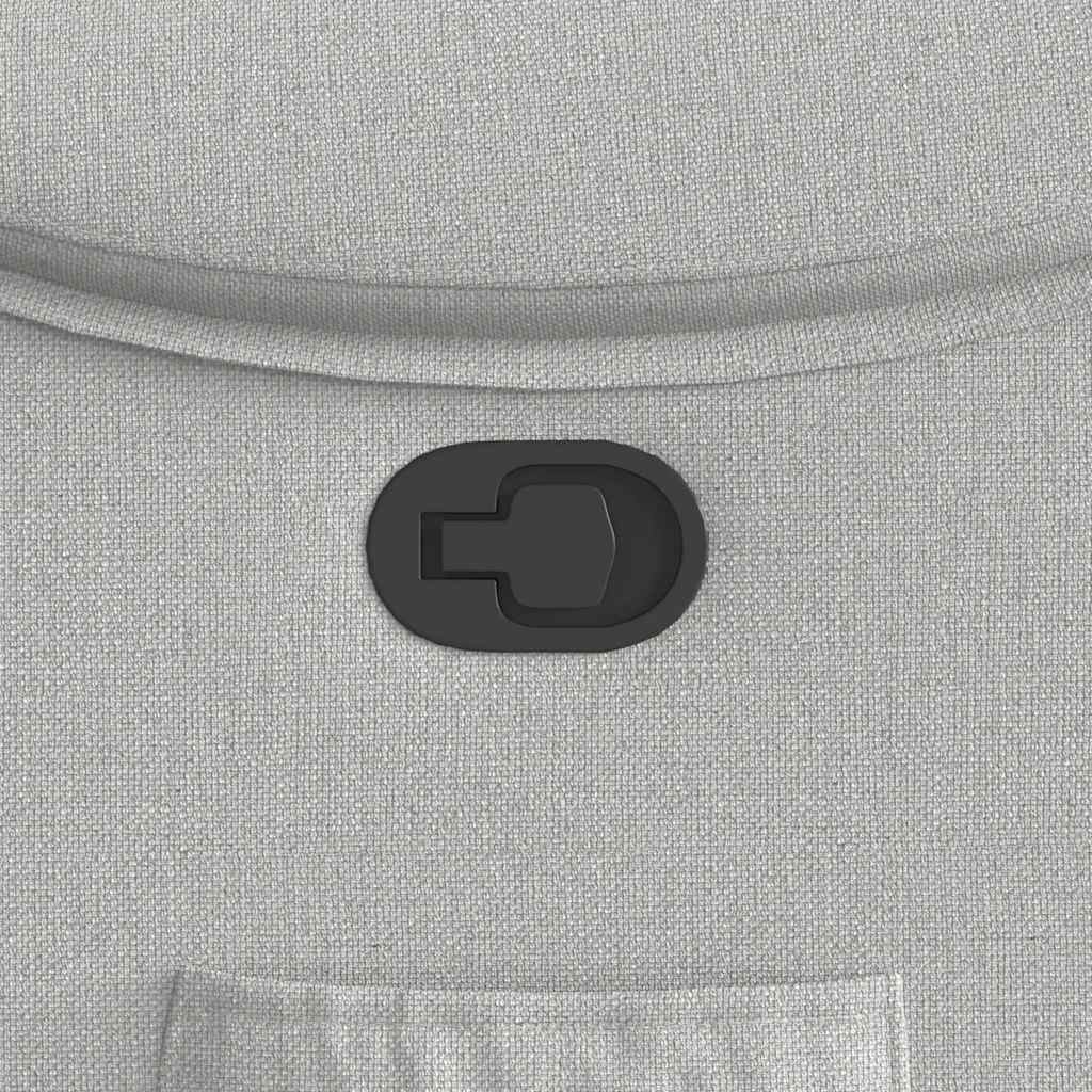 vidaXL Ανακλινόμενη καρέκλα Γκρι σύννεφο Ύφασμα