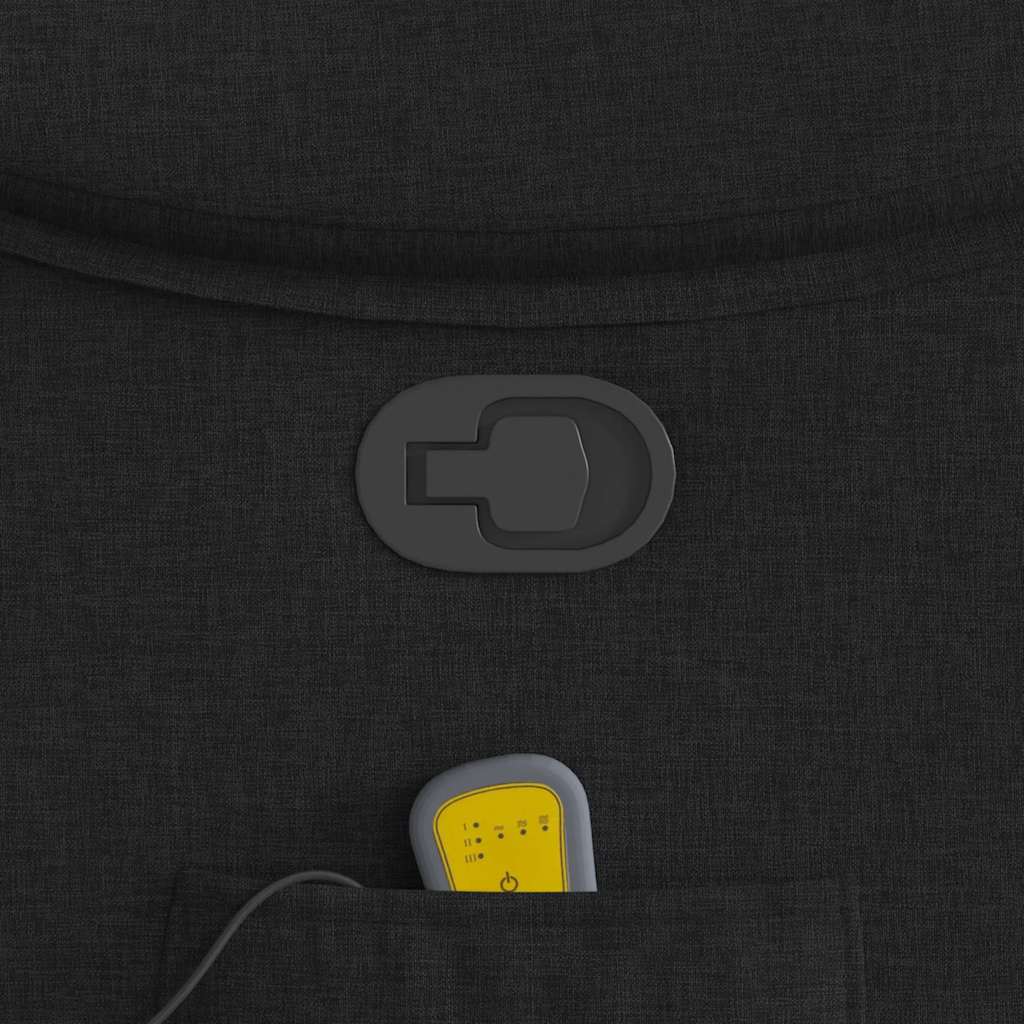 vidaXL Πολυθρόνα Μασάζ Ανακλινόμενη Μαύρη Υφασμάτινη