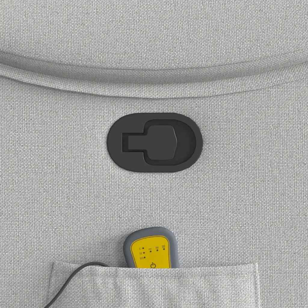 vidaXL καρέκλα ανάκλισης μασάζ Cloud Grey Fabric