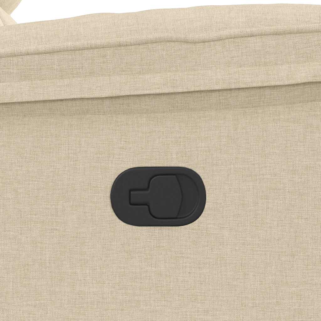 vidaXL Πολυθρόνα Ανακλινόμενη Κρεμ Υφασμάτινη