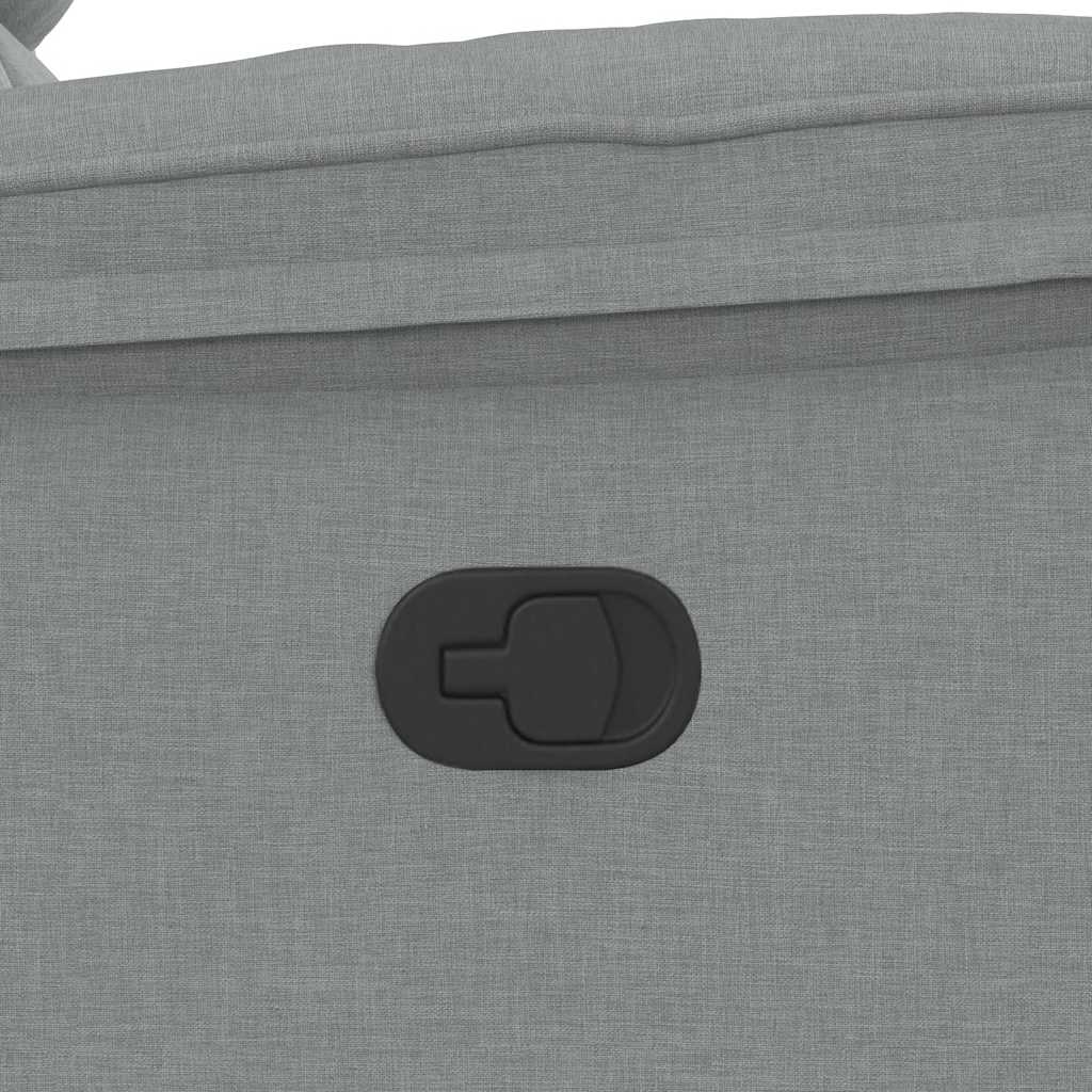 vidaXL Πολυθρόνα Μασάζ Ανακλινόμενη Ανοιχτό Γκρι Υφασμάτινη