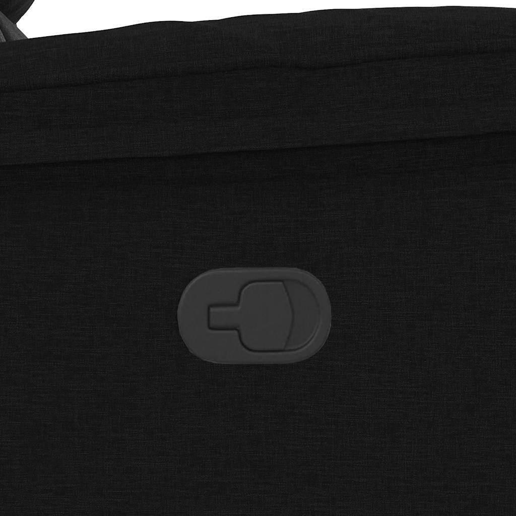 vidaXL Πολυθρόνα Μασάζ Ανακλινόμενη Μαύρη Υφασμάτινη