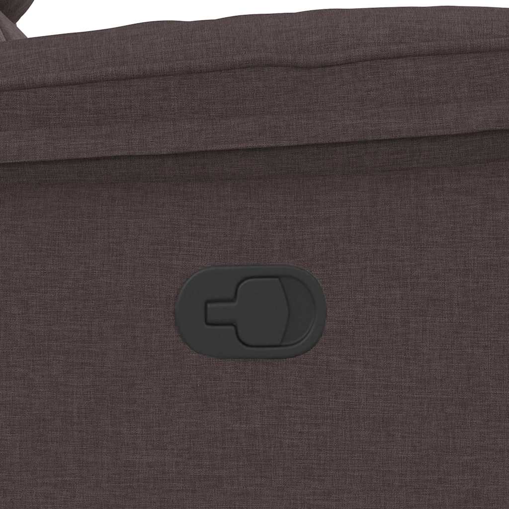 vidaXL Πολυθρόνα Μασάζ Ανακλινόμενη Σκούρο Καφέ Υφασμάτινη