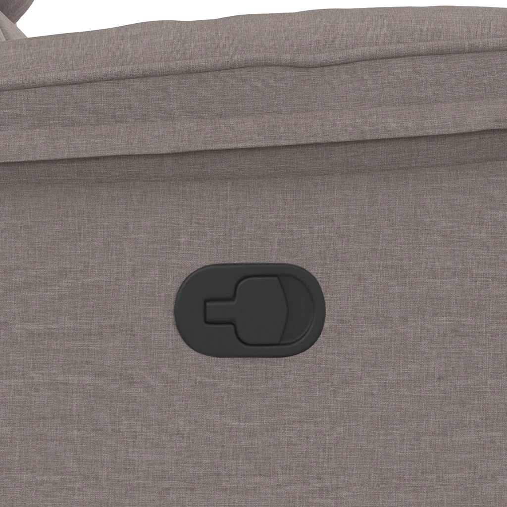 vidaXL Πολυθρόνα Μασάζ Ανακλινόμενη Taupe Υφασμάτινη