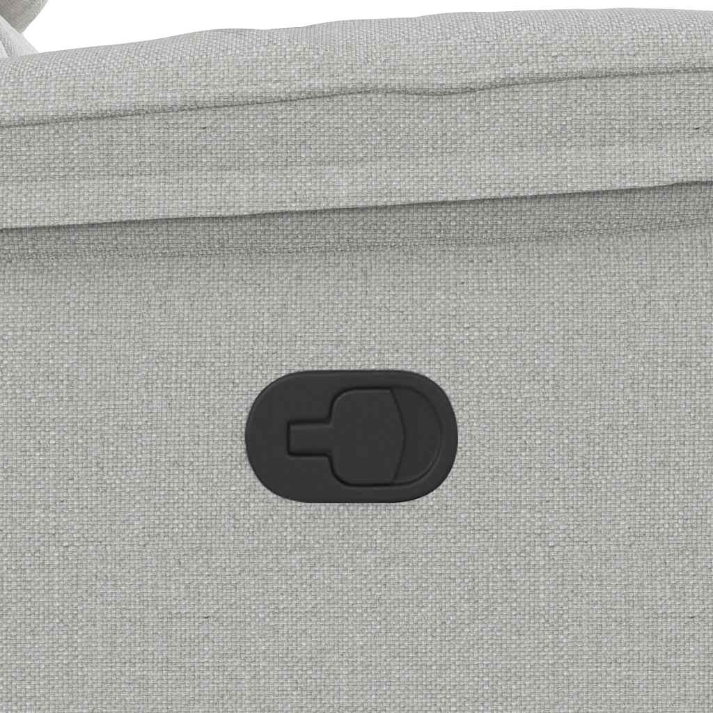 vidaXL καρέκλα ανάκλισης μασάζ Cloud Grey Fabric