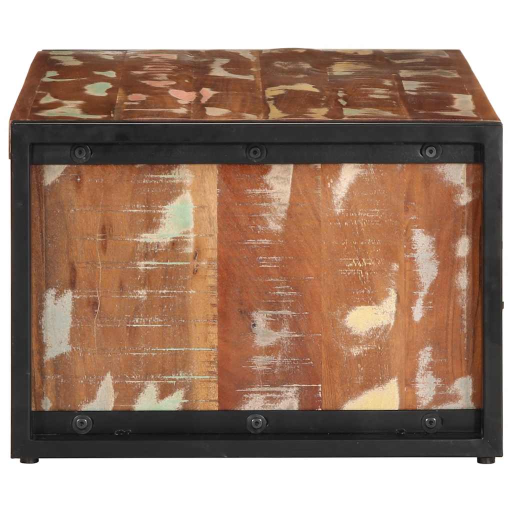 vidaXL Τραπεζάκι σαλονιού πολύχρωμο 90x50x36cm Ξύλο μασίφ αναγεννημένο