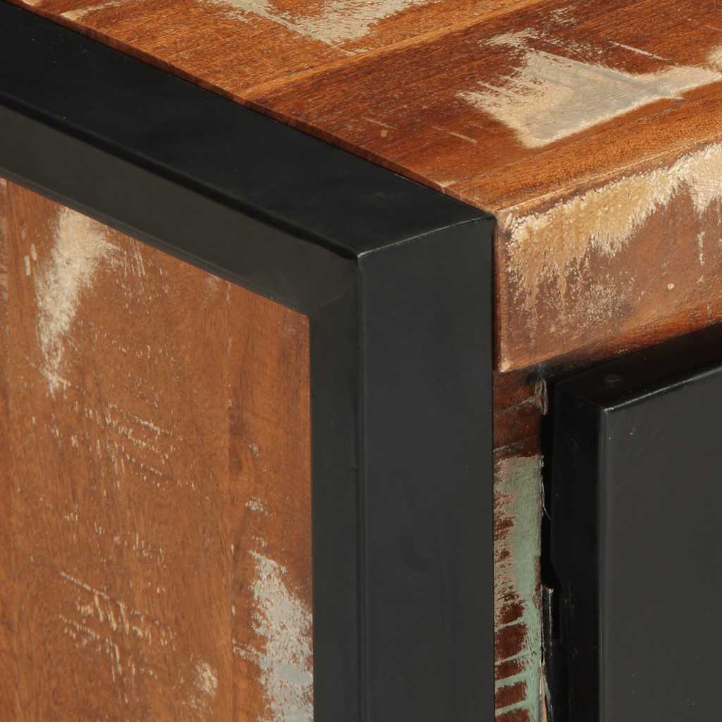 vidaXL Τραπεζάκι σαλονιού πολύχρωμο 90x50x36cm Ξύλο μασίφ αναγεννημένο