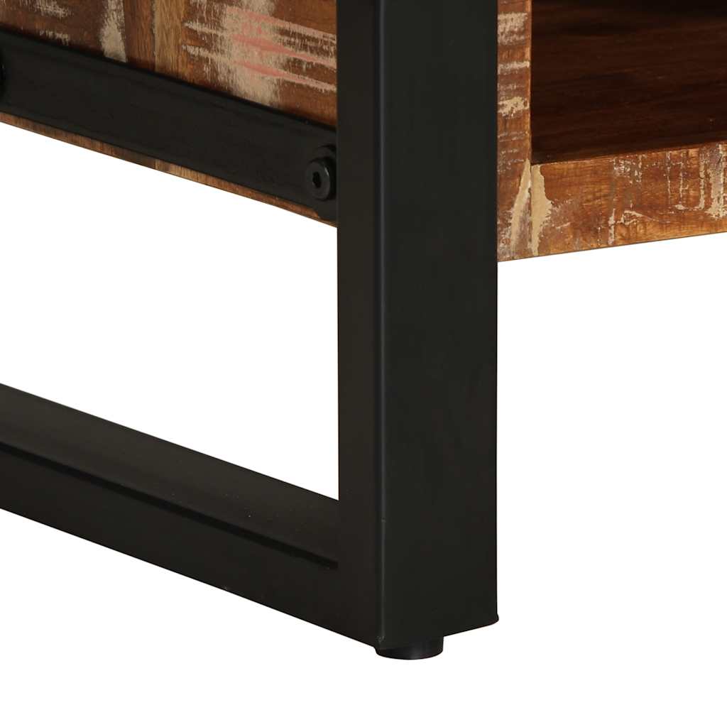 vidaXL Τραπεζάκι σαλονιού πολύχρωμο 90x50x36cm Ξύλο μασίφ αναγεννημένο