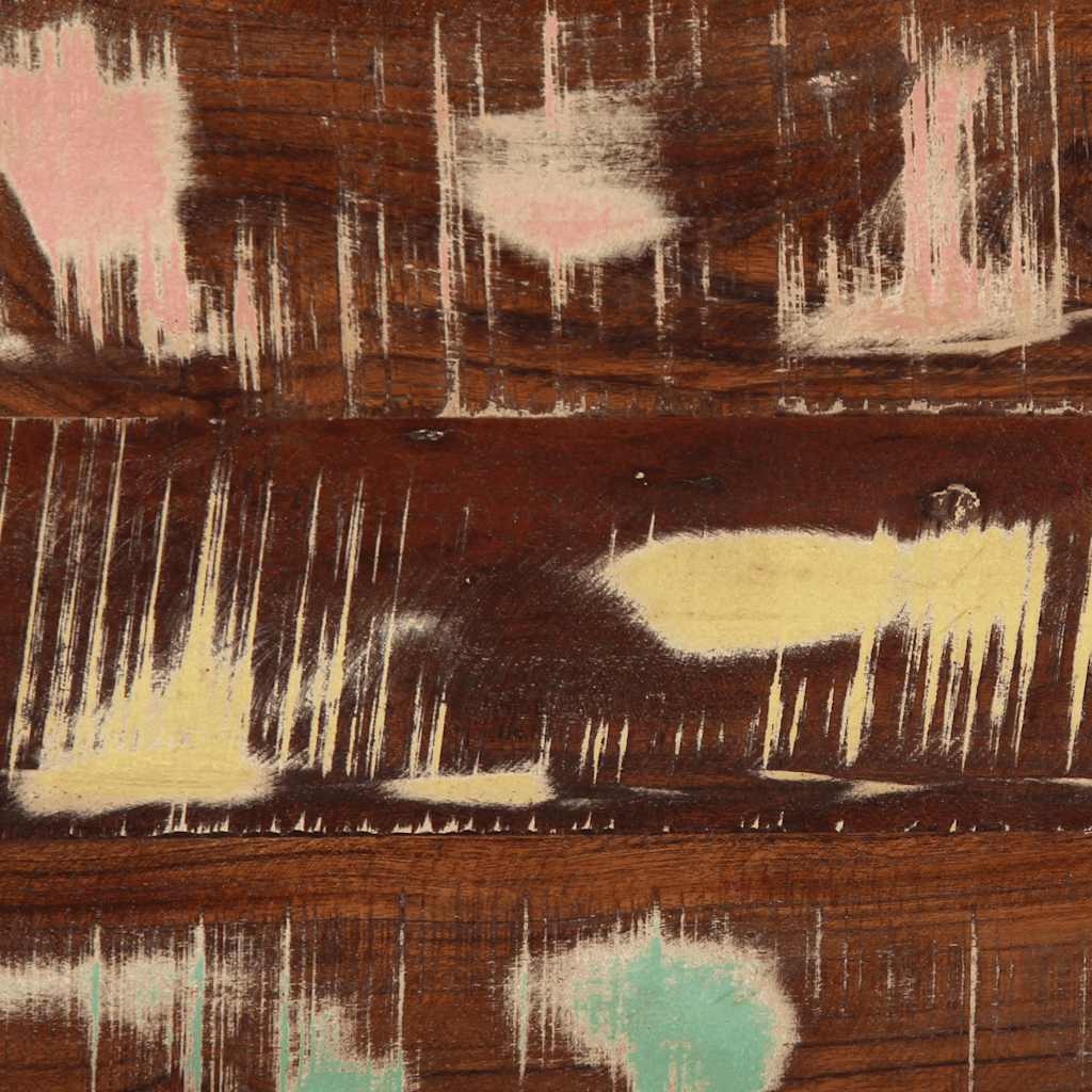 vidaXL Τραπεζάκι σαλονιού πολύχρωμο 90x50x36cm Ξύλο μασίφ αναγεννημένο