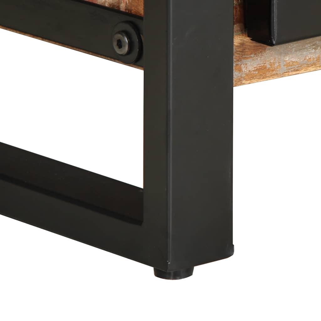 vidaXL Τραπεζάκι σαλονιού πολύχρωμο 90x50x36cm Ξύλο μασίφ αναγεννημένο