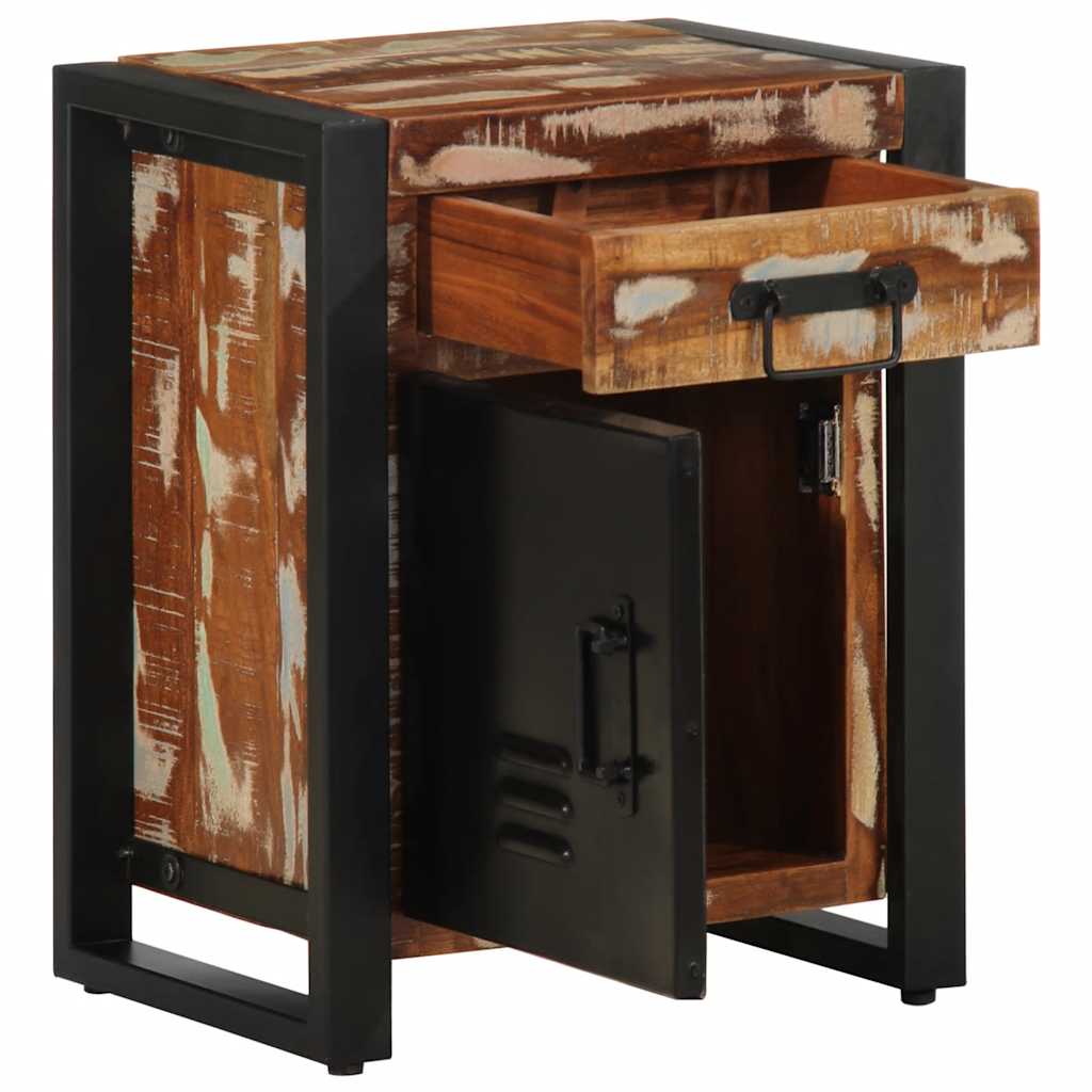 vidaXL Κομοδίνο Πολύχρωμο 40x30x50 cm Στερεό ξύλο ανακυκλωμένο