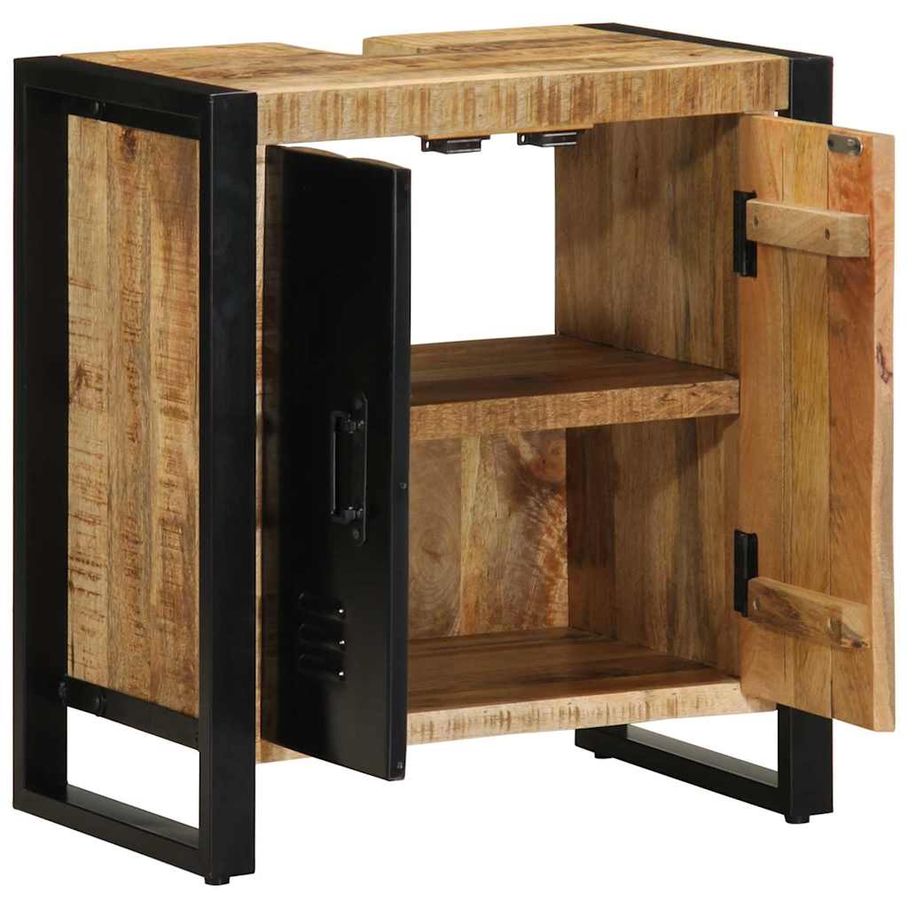 vidaXL Ντουλάπι Μπάνιου Καφέ 55 x 35 x 60 εκ. Στερεό ξύλο μάνγκο