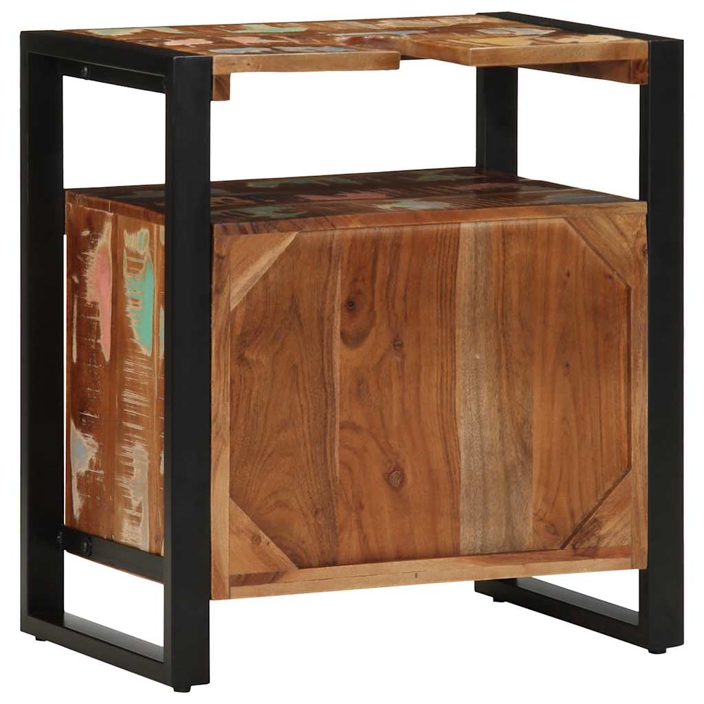 vidaXL ντουλάπι νιπτήρα μπάνιου 55x35x60 cm στερεό ξύλο αναγεννημένο