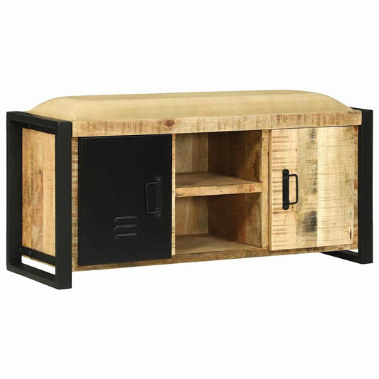 vidaXL Ντουλάπα Πάγκου Καφέ 100 x 35 x 50 εκ Μασίφ ξύλο μάνγκο