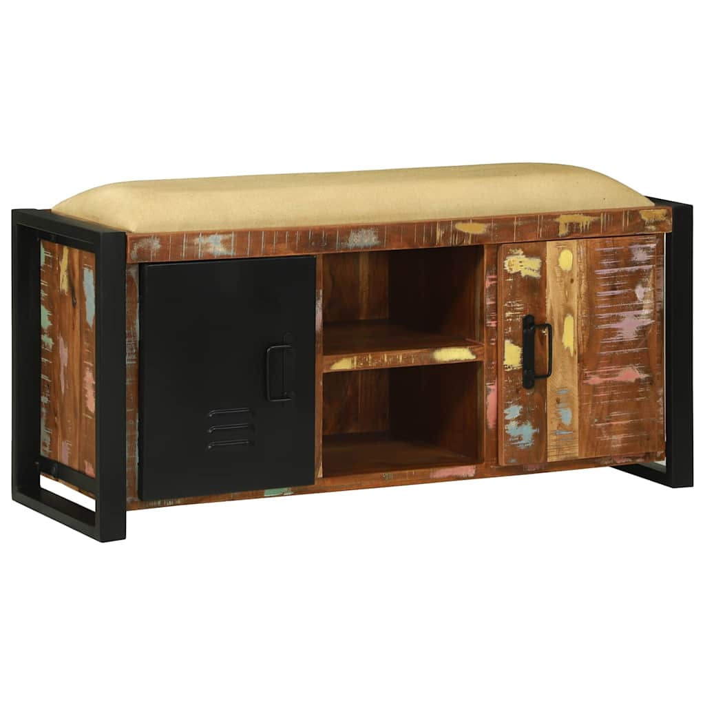 vidaXL Ντουλάπα Πάγκου Πολύχρωμο Μασίφ ανακυκλωμένο ξύλο