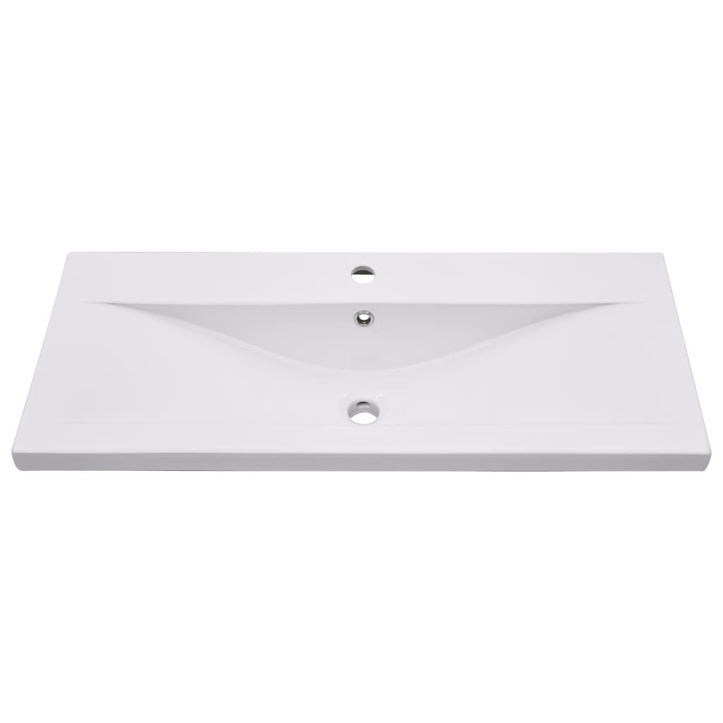 vidaXL Σετ Επίπλων Μπάνιου 2 Τεμαχίων Κεραμικό από Επεξεργασμένο Ξύλο