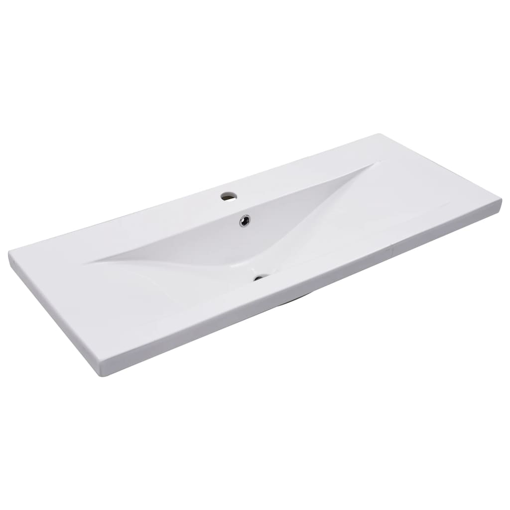 vidaXL Σετ Επίπλων Μπάνιου 2 Τεμαχίων Κεραμικό από Επεξεργασμένο Ξύλο