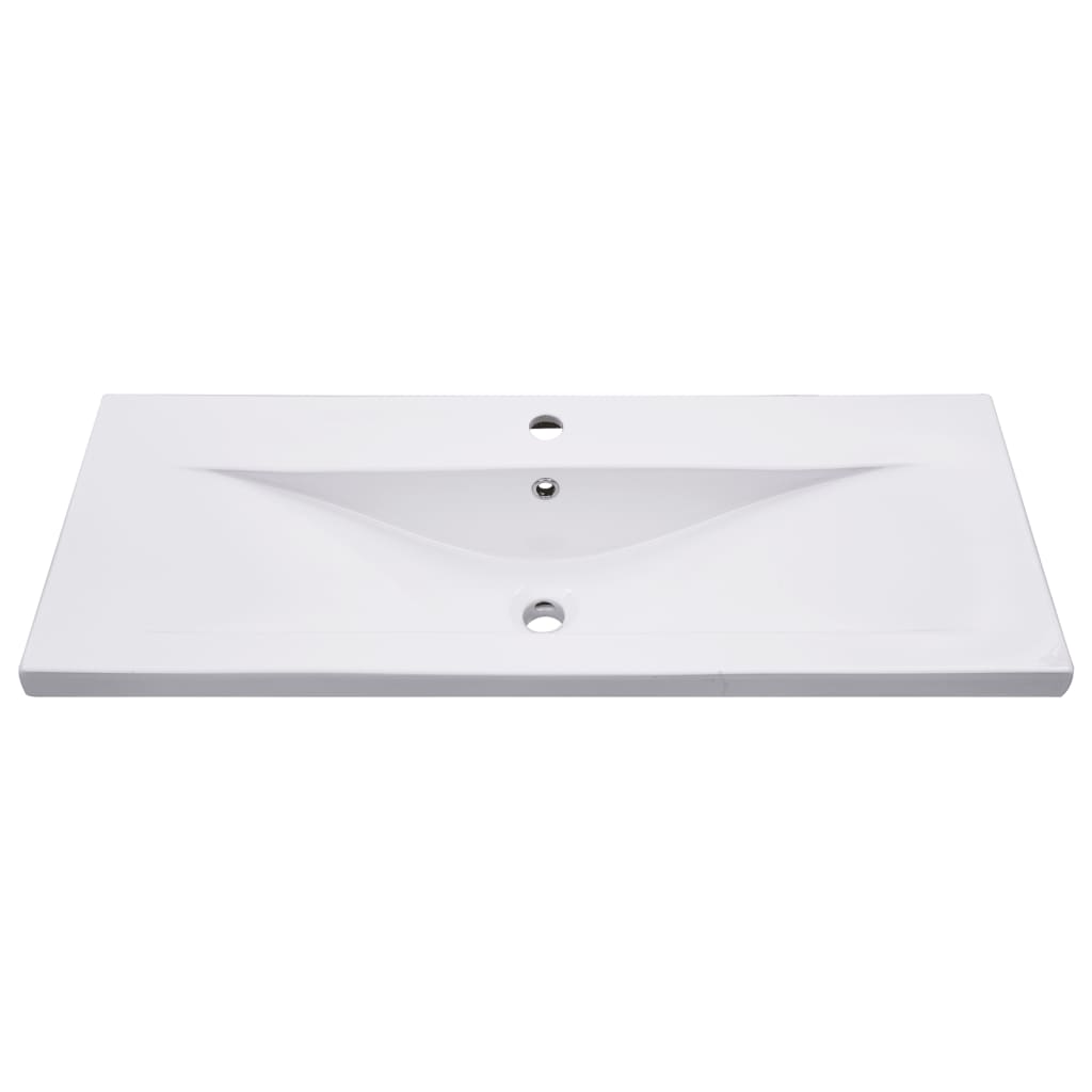 vidaXL Σετ Επίπλων Μπάνιου 2 Τεμαχίων Κεραμικό από Επεξεργασμένο Ξύλο