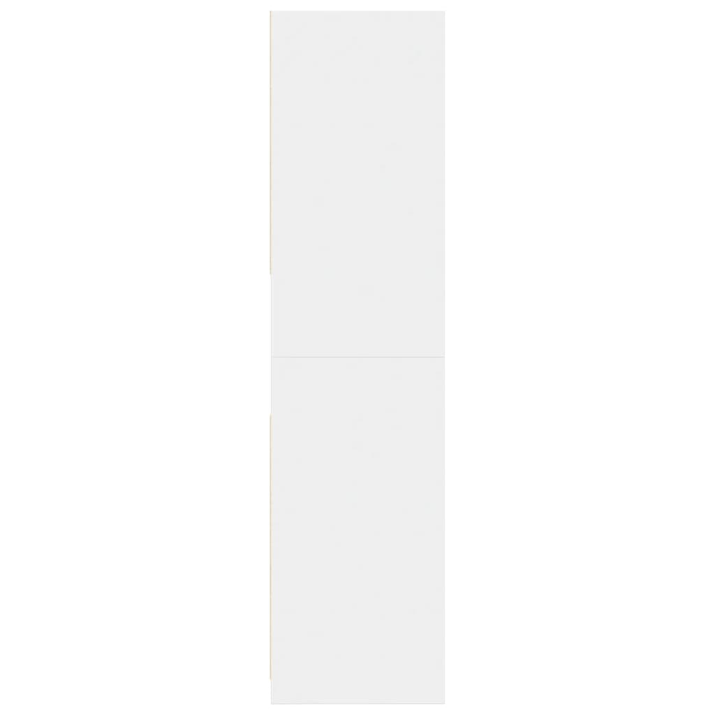 vidaXL Ντουλάπα Λευκή 80 x 50 x 200 εκ. από Επεξεργασμένο Ξύλο