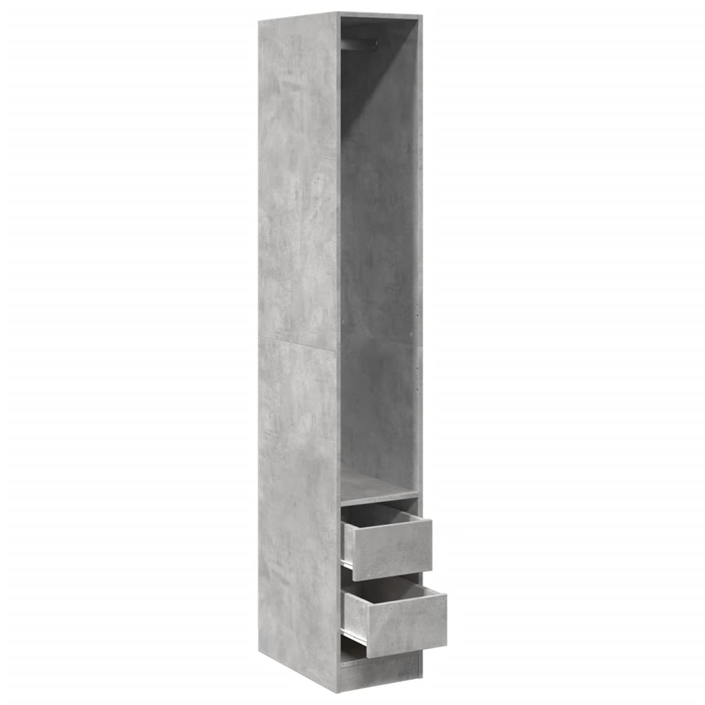 vidaXL Ντουλάπα Γκρι Σκυρ. 30x50x200 εκ. από Επεξεργασμένο Ξύλο